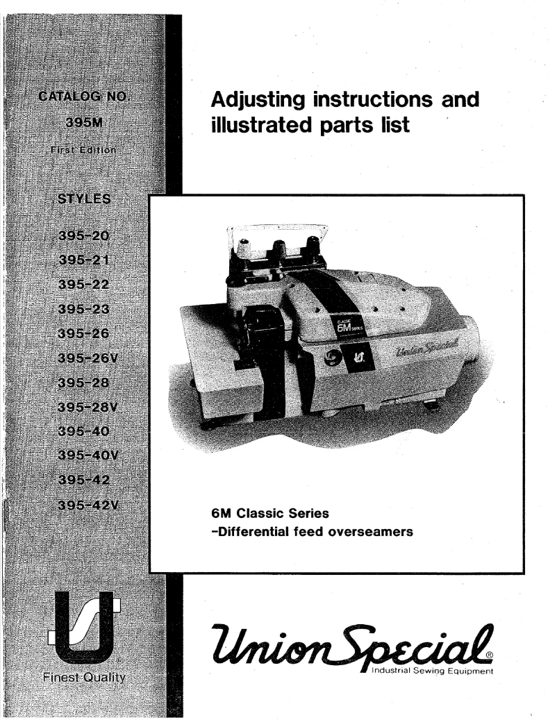 Page 1 de la notice Manuel utilisateur Union Special 395-28V