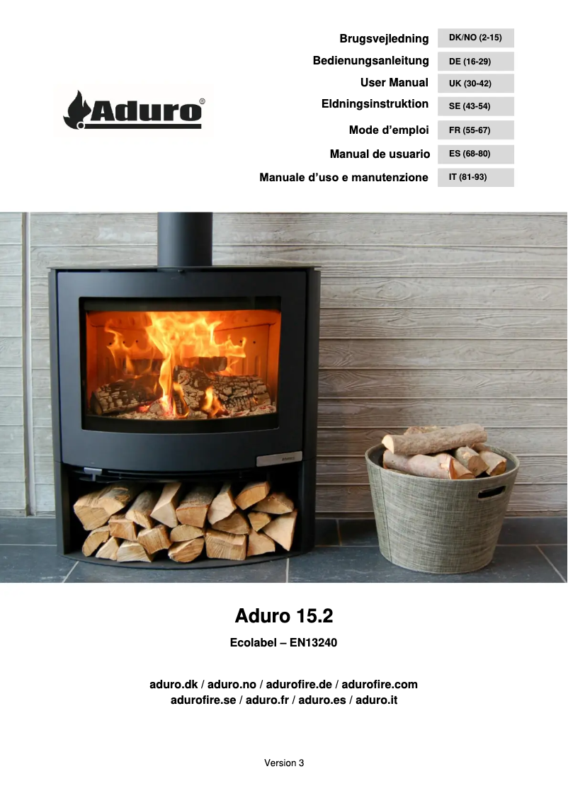 Page n°1 - Manuel utilisateur Aduro 15.2