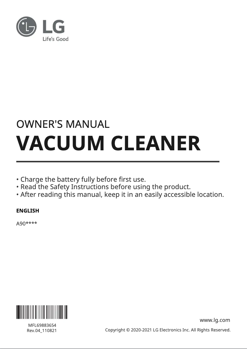 Page 1 de la notice Manuel utilisateur LG A907GMS