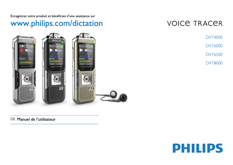 Page n°1 - Manuel utilisateur Philips Voice Tracer 6500