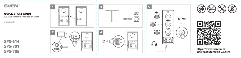 Page n°1 - Guide de démarrage rapide Sven SPS-701