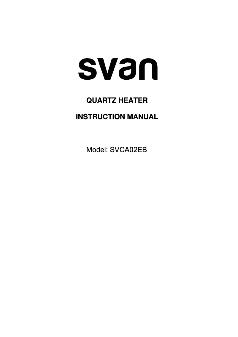 Page 1 de la notice Manuel utilisateur SVAN SVCA02EB