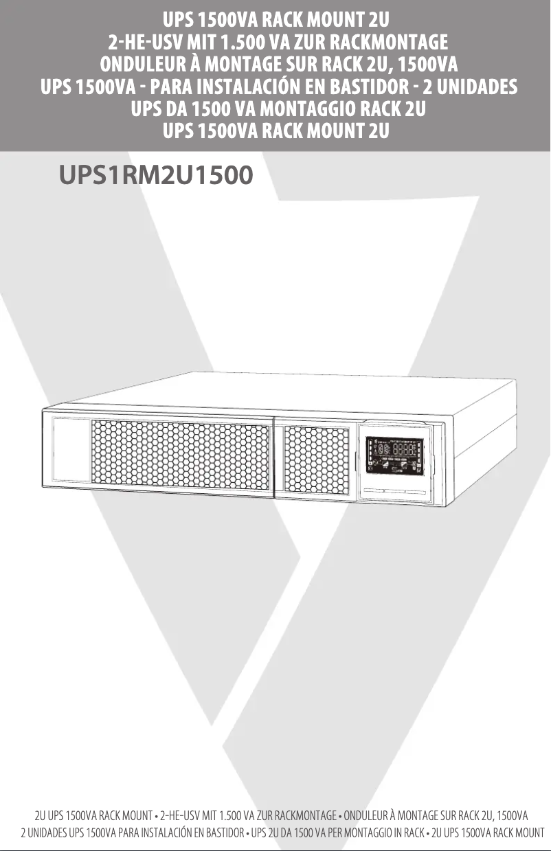 Page 1 de la notice Manuel utilisateur V7 UPS1RM2U1500