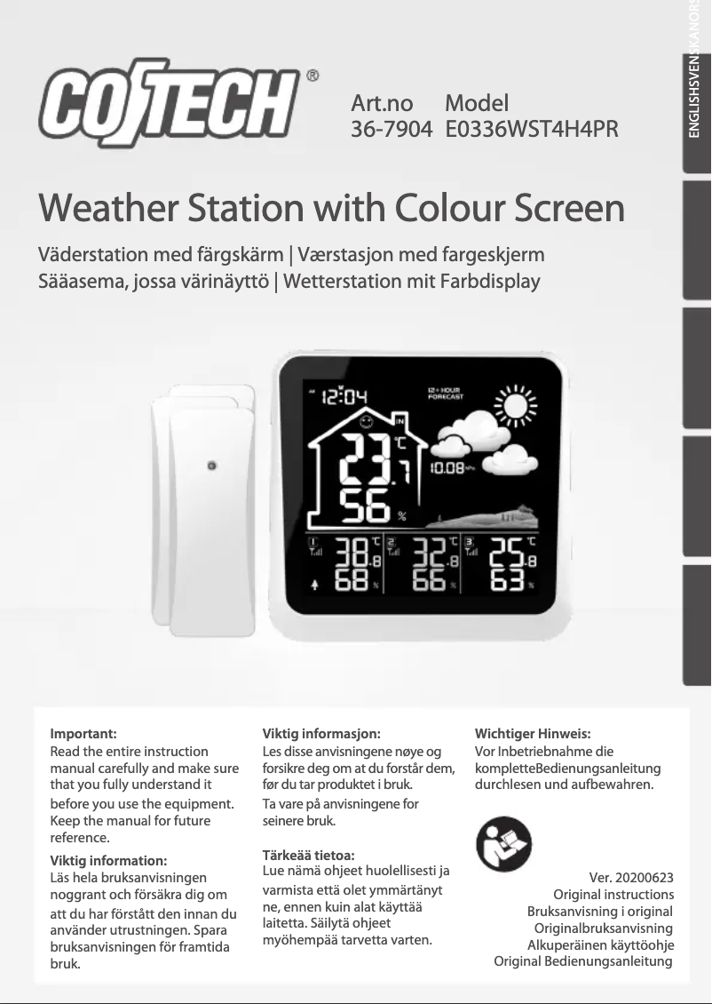 Imagen de la primera página del manual del dispositivo E0336WST4H4PR