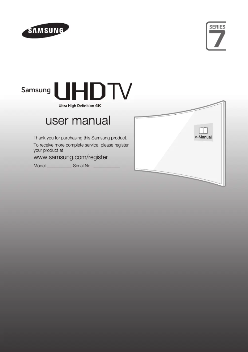Page n°1 - Guide de démarrage rapide Samsung UE48JU7505T