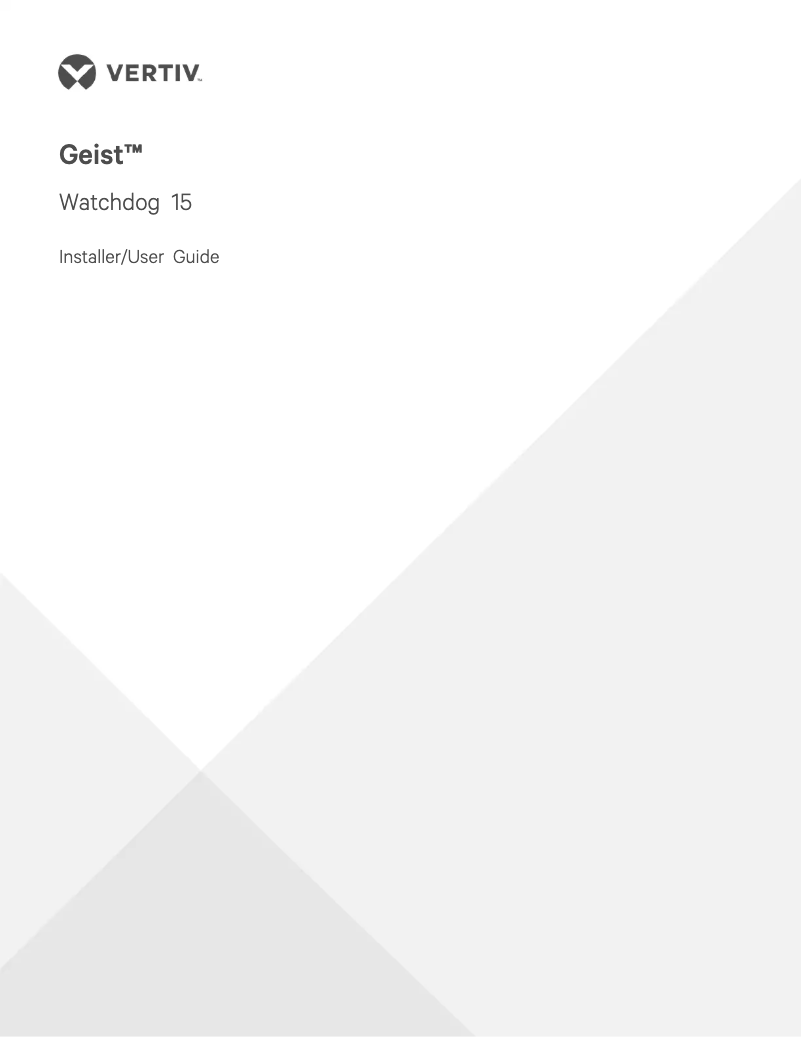 Page n°1 - Manuel utilisateur Emerson Watchdog 15