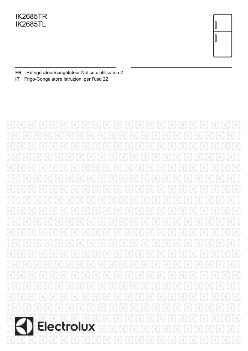Page 1 de la notice Manuel utilisateur Electrolux IK2685TL