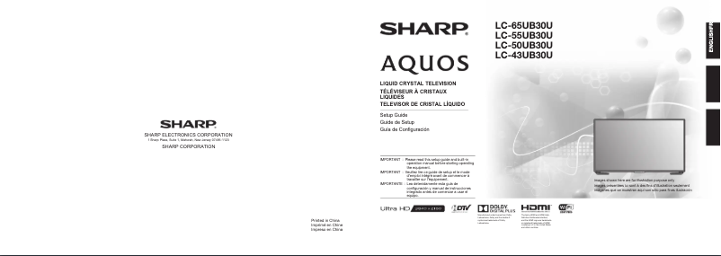 Page n°1 - Manuel utilisateur Sharp Aquos LC-50UB30U