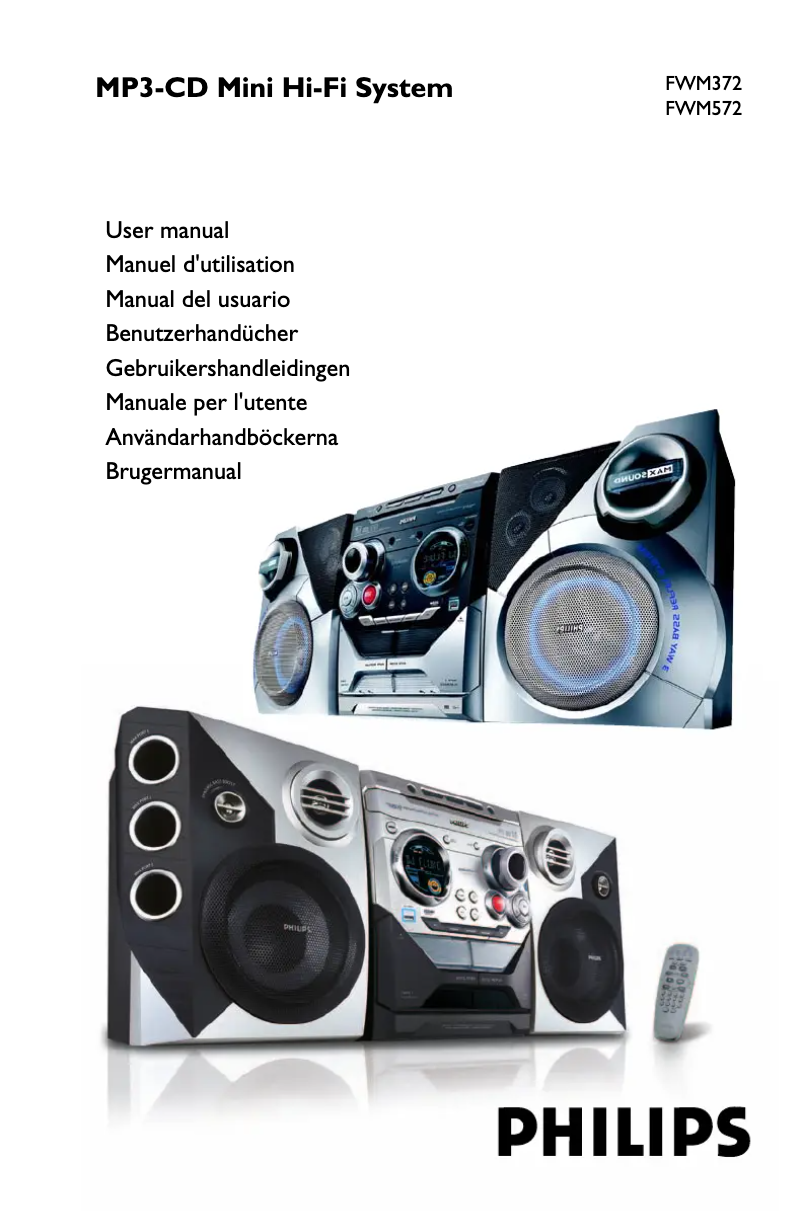 Page n°1 - Manuel utilisateur Philips FWM372