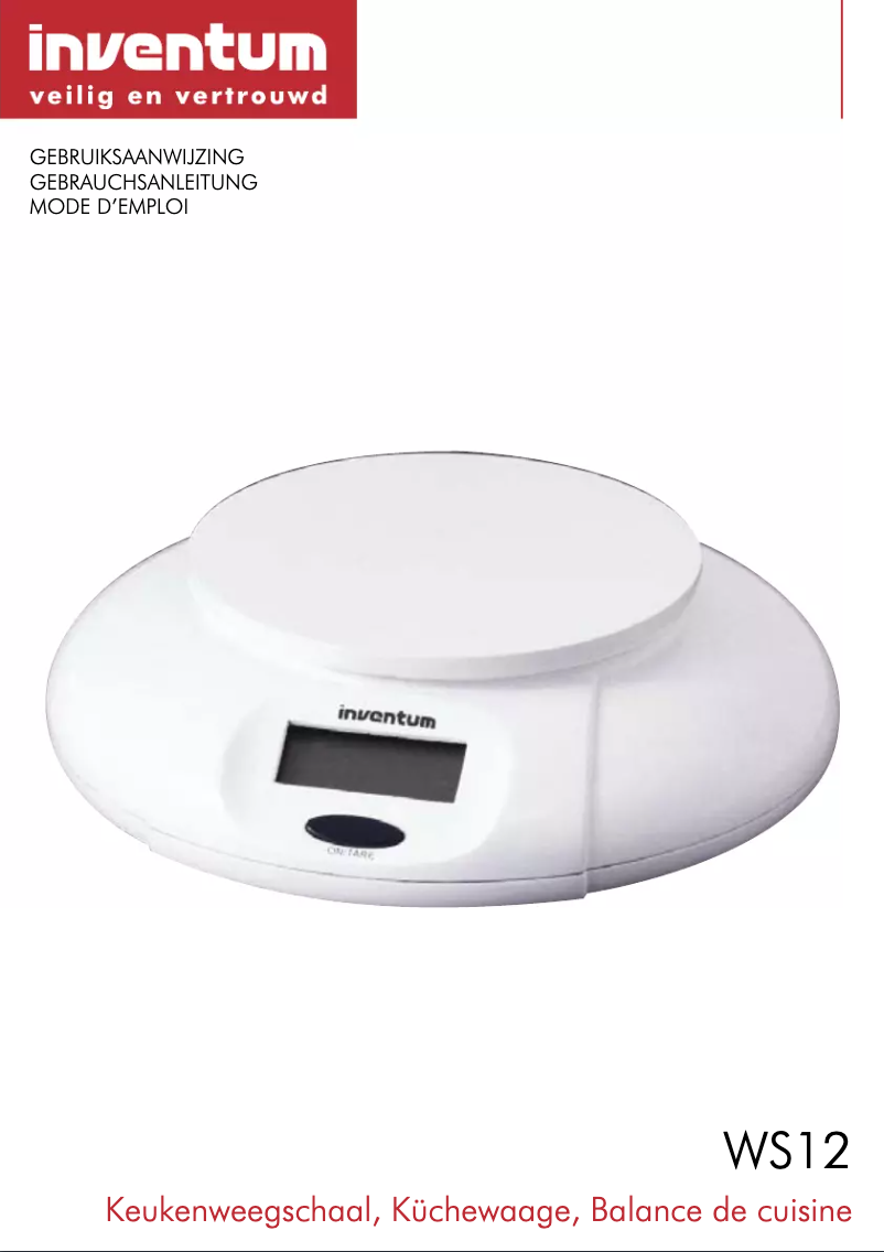 Page 1 de la notice Manuel utilisateur Inventum WS12