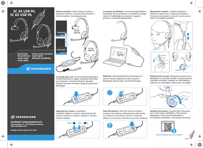 Image de la première page du manuel de l'appareil ML USB 60 SC