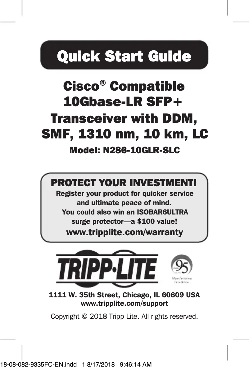 Página 1 del manual Manual de usuario Tripp Lite N286-10GLR-SLC