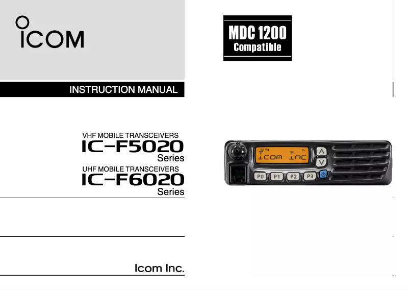 Page n°1 - Manuel utilisateur ICOM IC-F6021/51