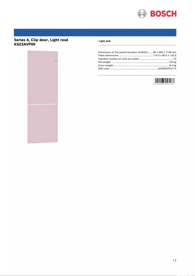 Image de la première page du manuel de l'appareil KSZ2AVP00