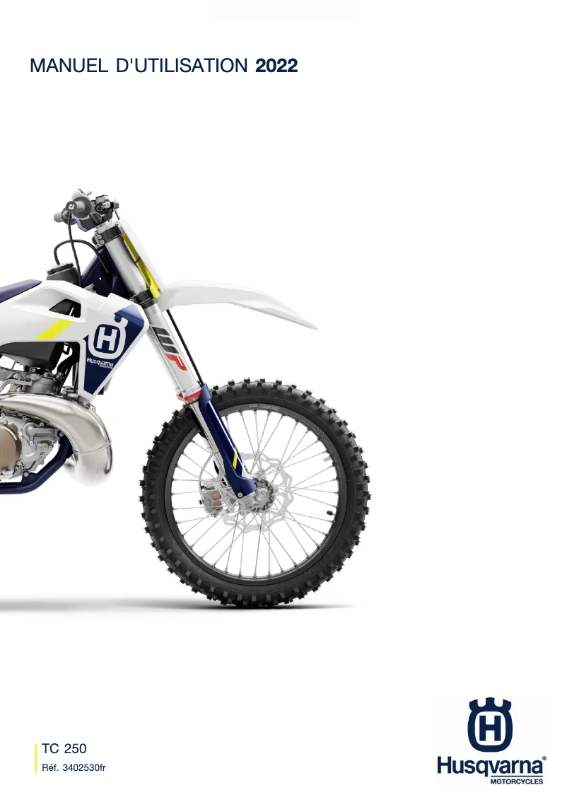 Page 1 de la notice Manuel utilisateur Husqvarna TC 250 (2022)