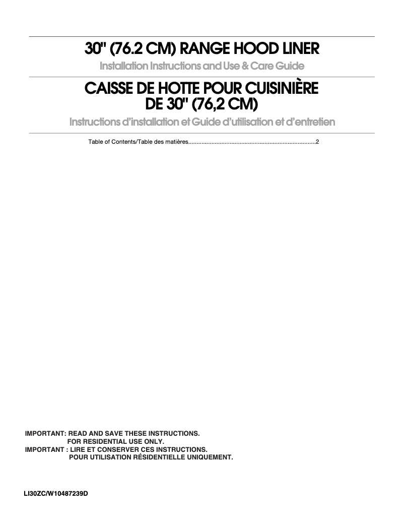 Image de la première page du manuel de l'appareil UXL5430BSS