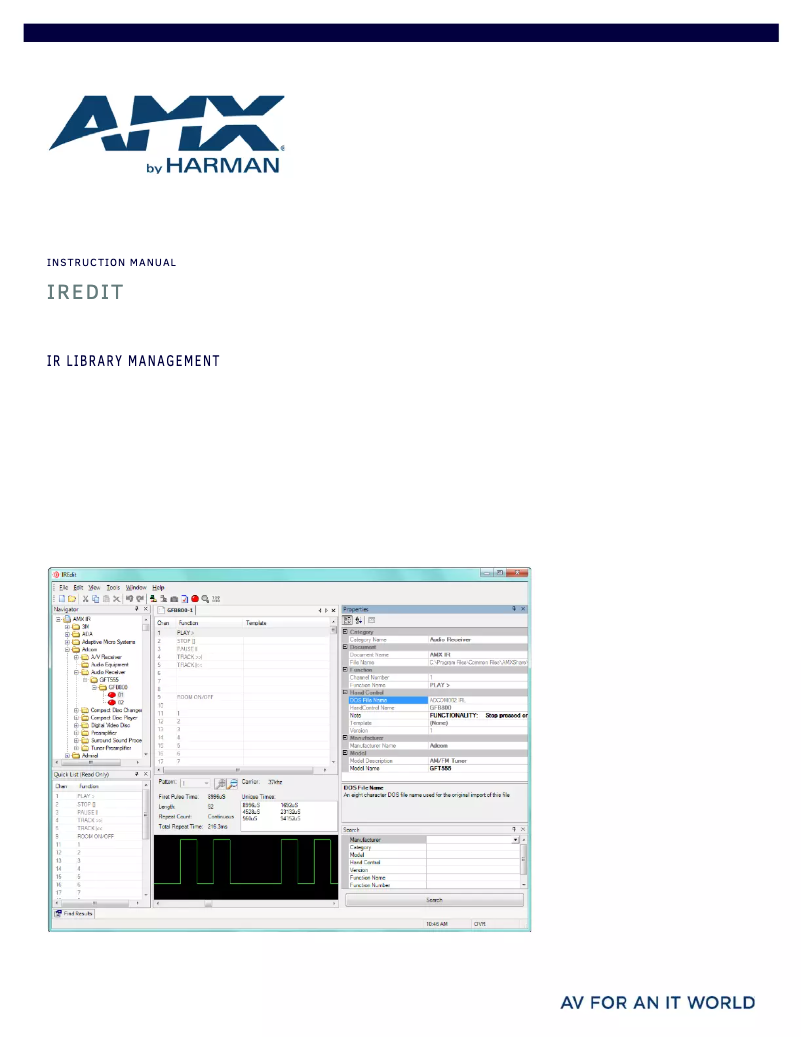 Image de la première page du manuel de l'appareil IREdit