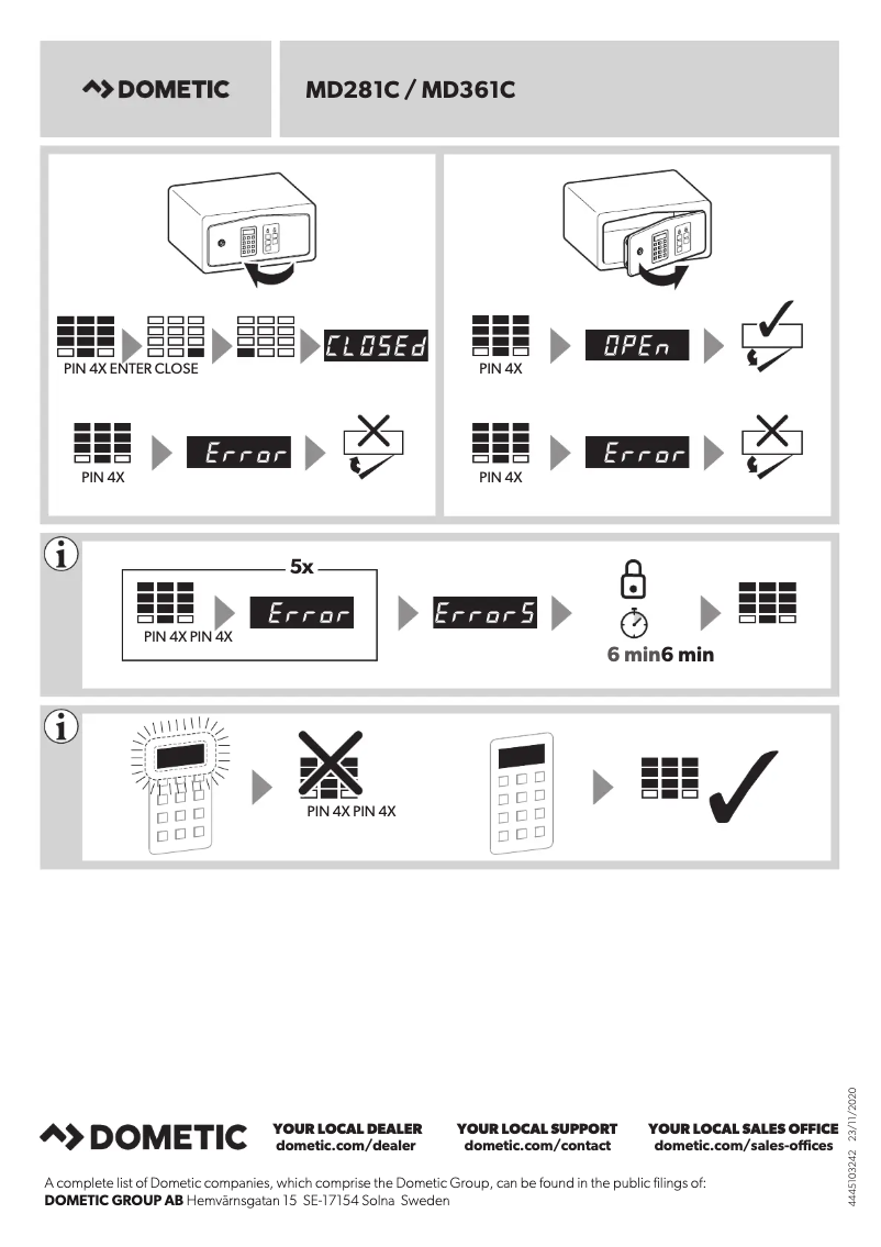 Image de la première page du manuel de l'appareil ProSafe MD 281