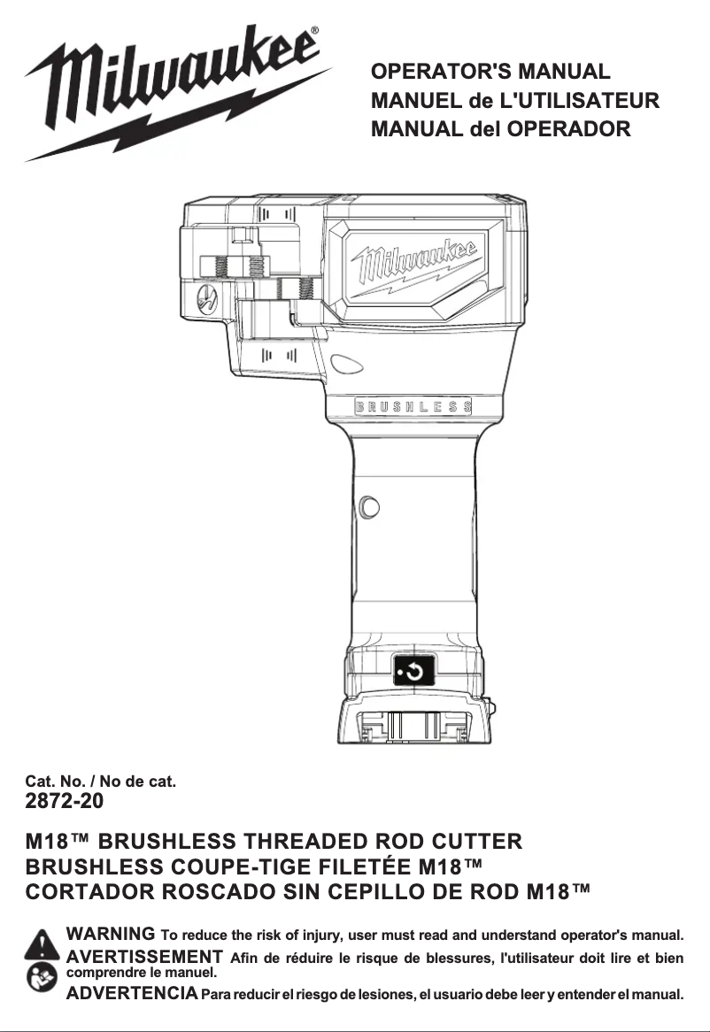 Image de la première page du manuel de l'appareil 2872-20