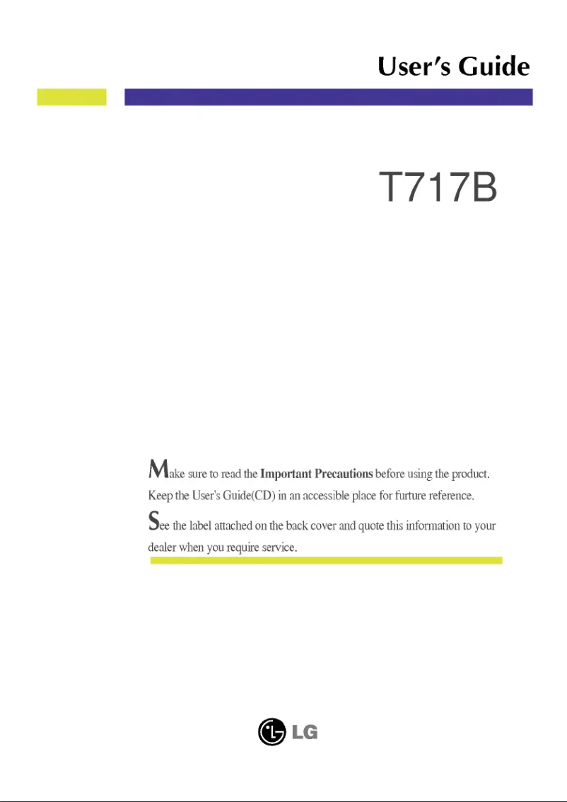 Página 1 del manual Manual de usuario LG T717BK