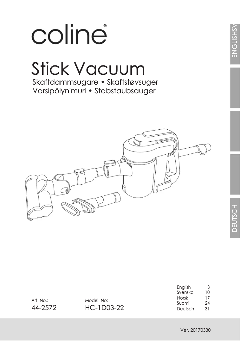 Imagen de la primera página del manual del dispositivo HC-1D03-22