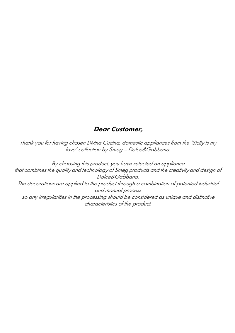 Page 1 de la notice Manuel utilisateur Smeg TRU36GMDGC