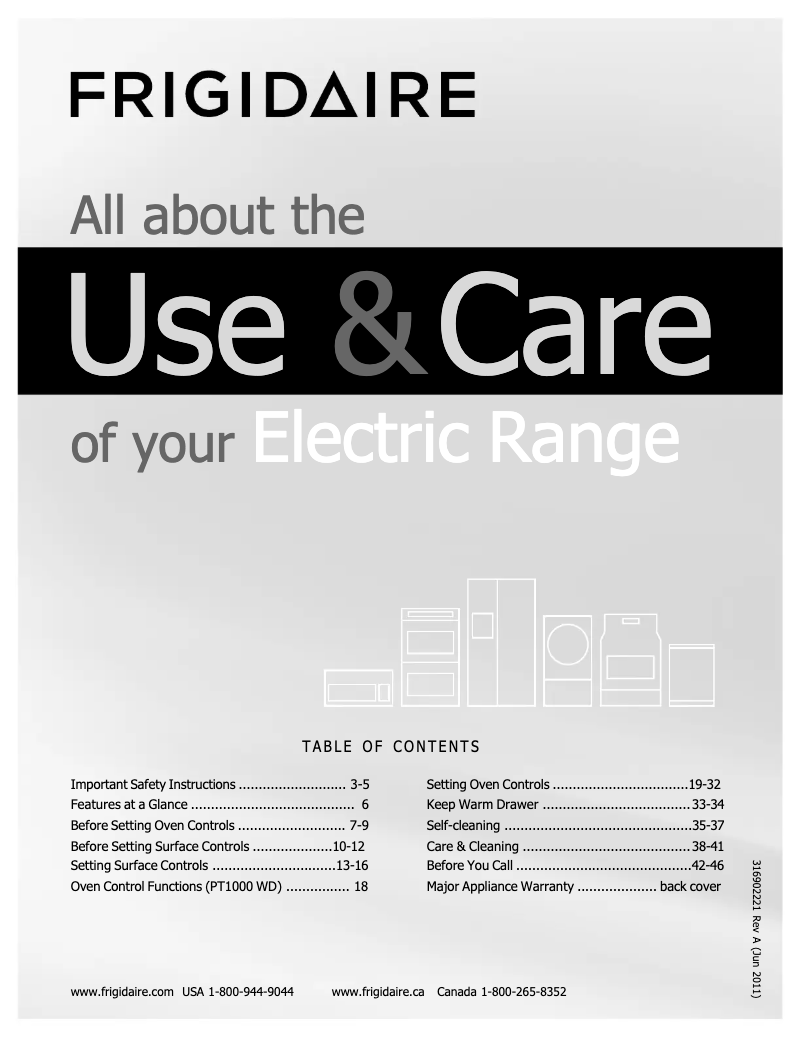 Page n°1 - Manuel utilisateur Frigidaire FPEF3081MF