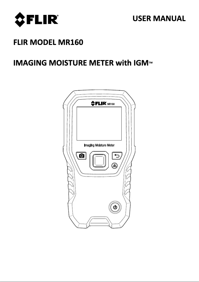 Page 1 of the manual User Manual FLIR MR160