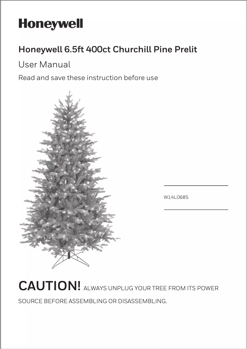 Image de la première page du manuel de l'appareil W14L0685