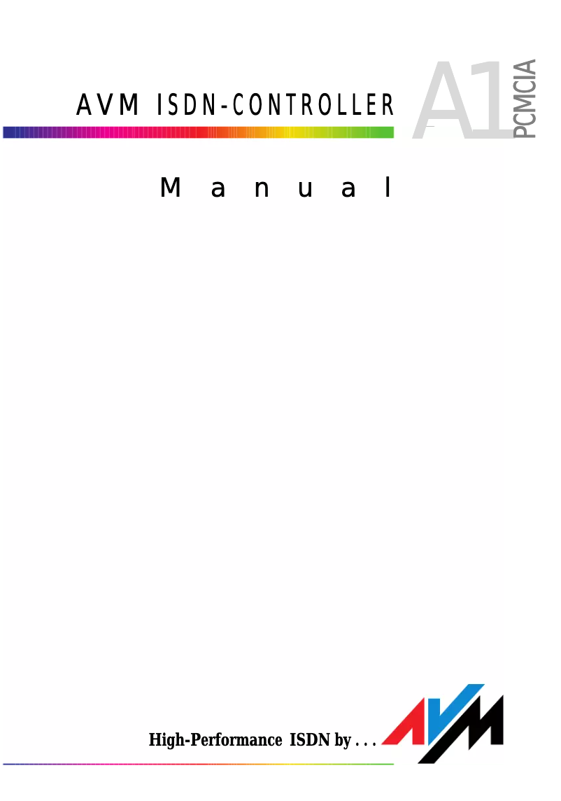Image de la première page du manuel de l'appareil ISDN-Controller A1 PCMCIA