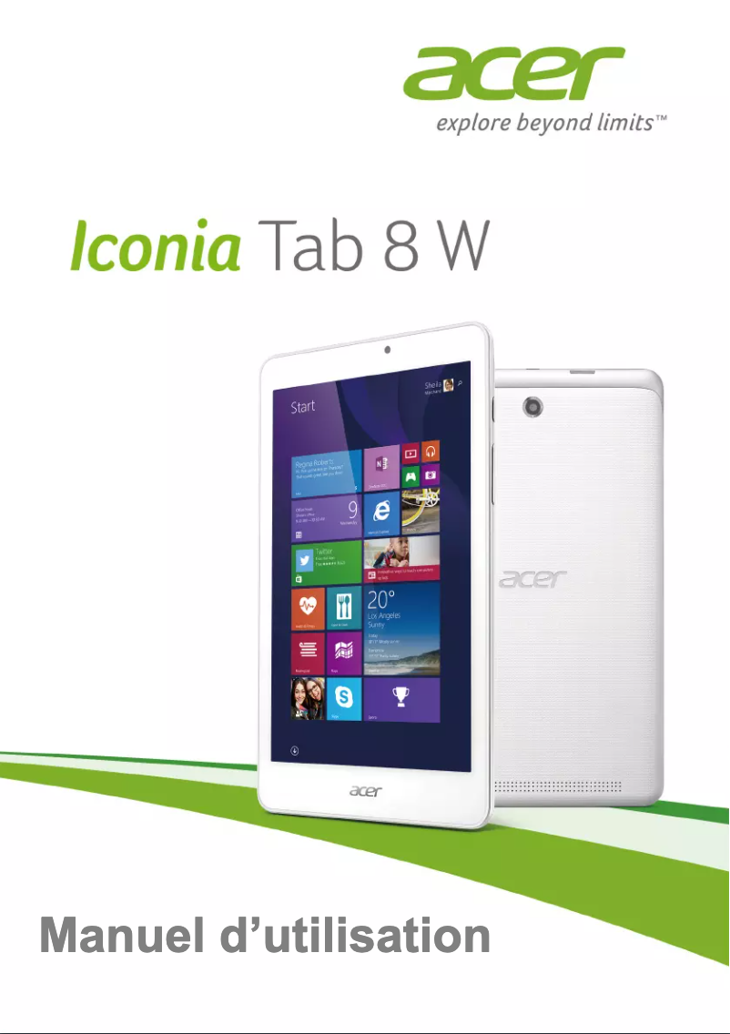 Page n°1 - Manuel utilisateur Acer Iconia Tab 8 W W1-810