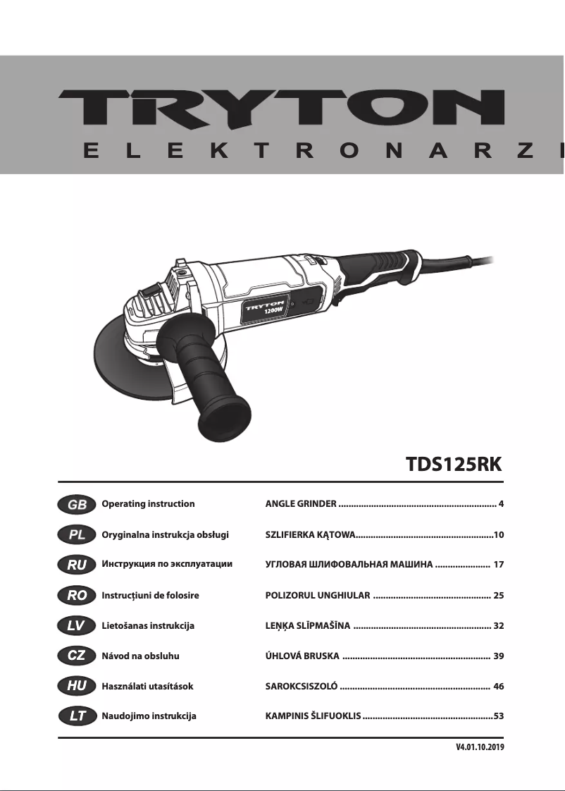 Página 1 del manual Manual de usuario Tryton TDS125RK