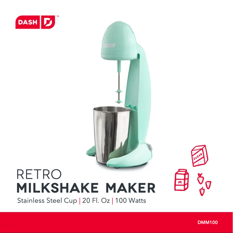 Imagen de la primera página del manual del dispositivo Retro Milkshake Maker DMM100GBAQ04