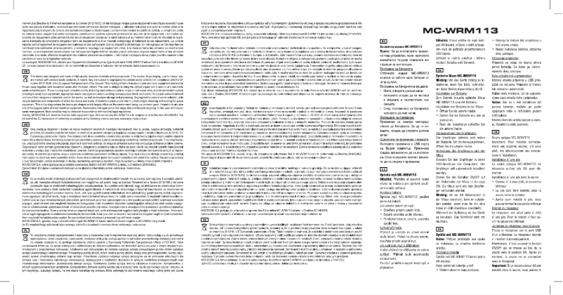 Image de la première page du manuel de l'appareil MC-WRM113