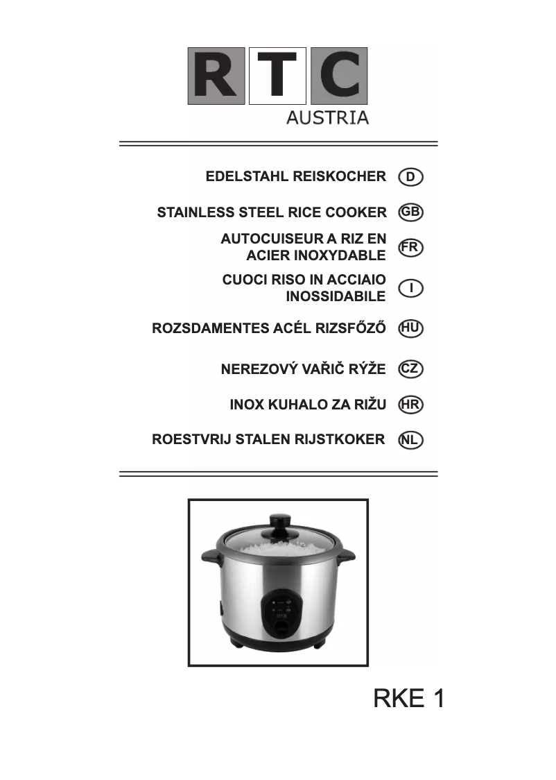 Page 1 de la notice Manuel utilisateur RTC RKE 1