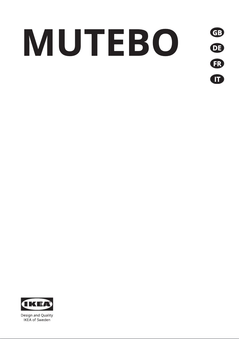 Page 1 de la notice Manuel utilisateur Ikea MUTEBO 905.570.42