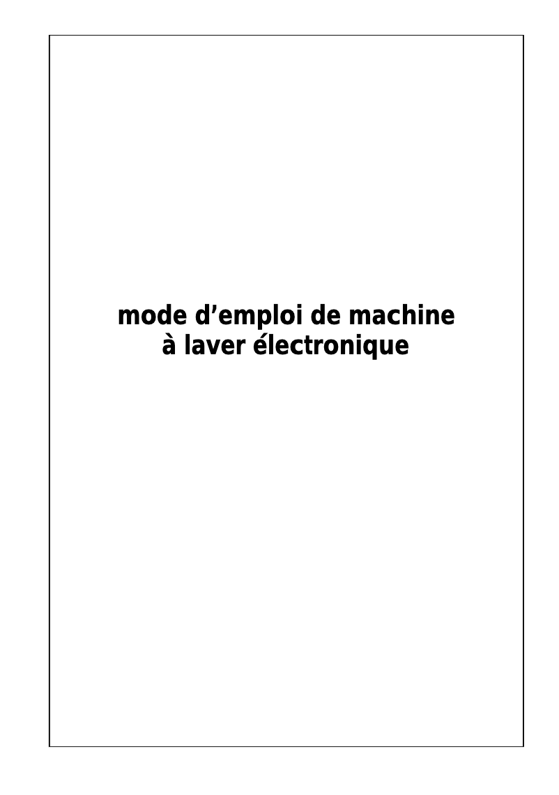 Page n°1 - Manuel utilisateur Wellington WML-5500TH