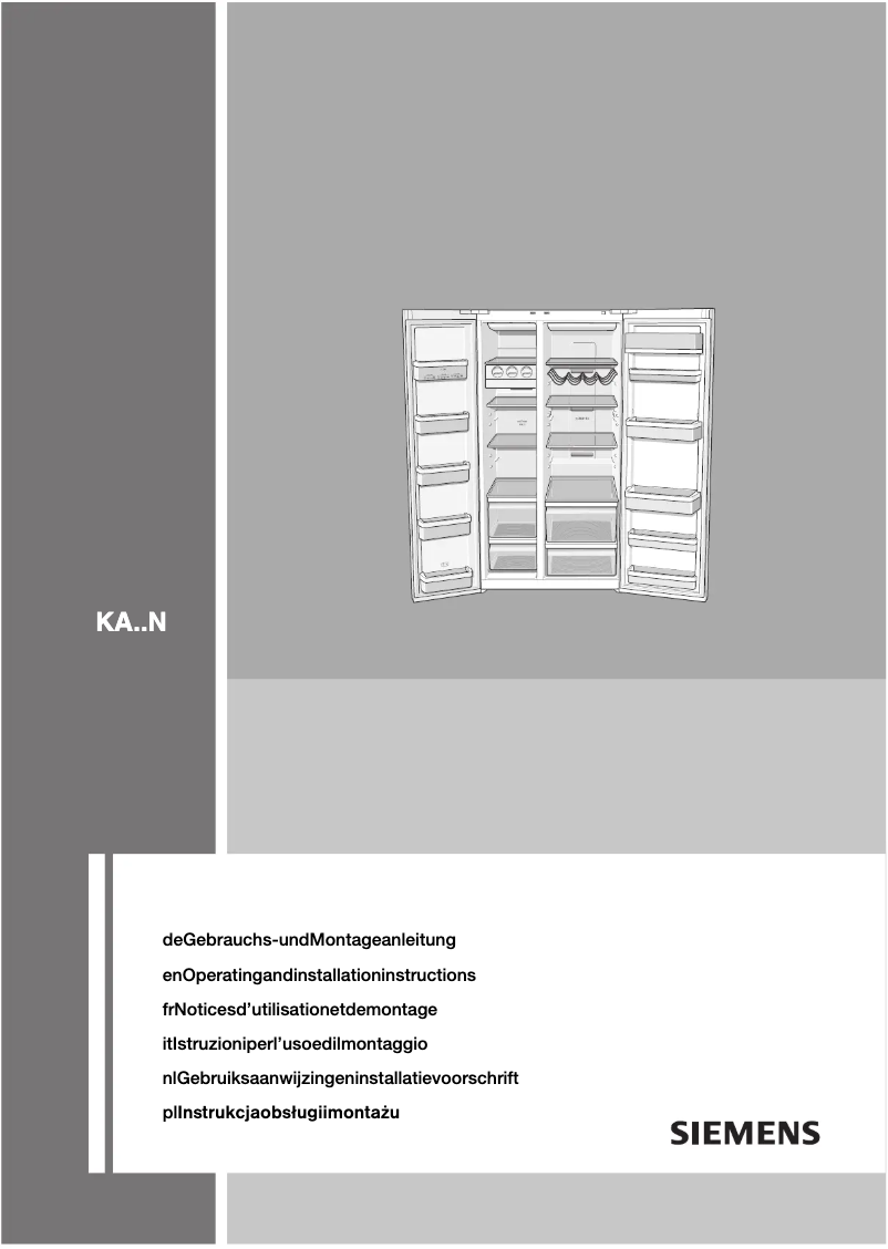 Page n°1 - Manuel utilisateur Siemens KA62NA75