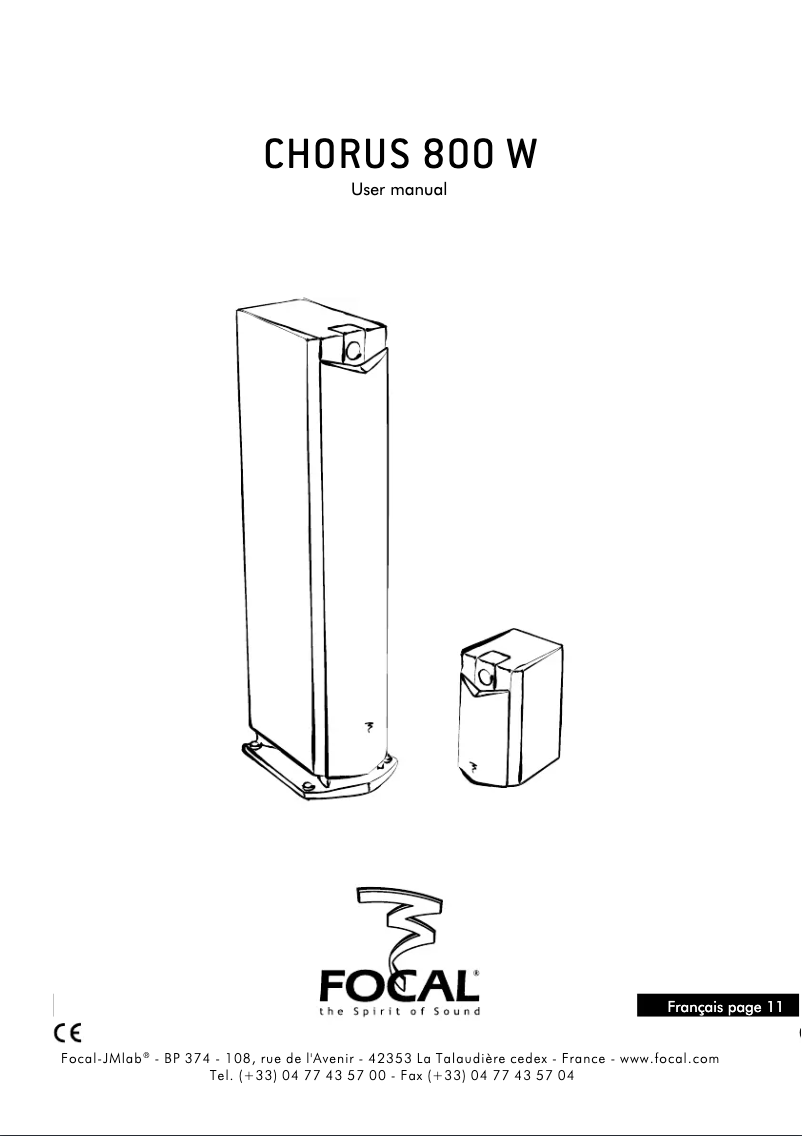Página 1 del manual Manual de usuario Focal Chorus 816 V W