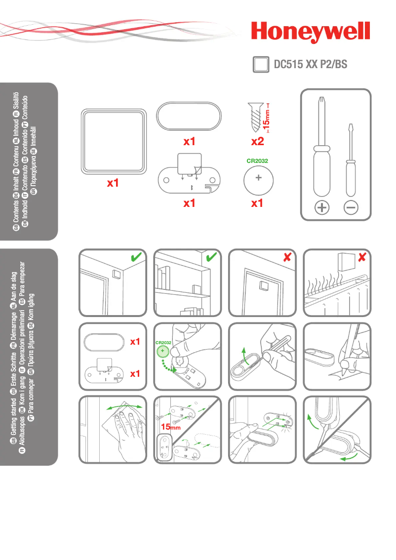 Page 1 de la notice Manuel utilisateur Honeywell DC515NP2