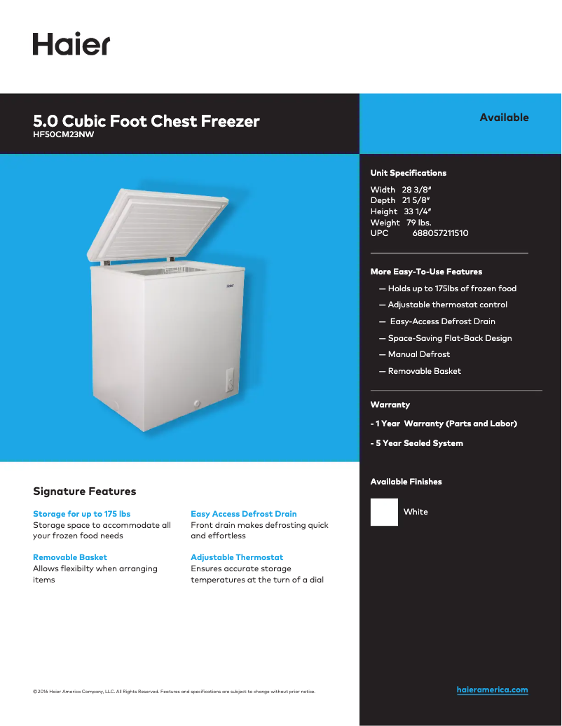 Page 1 de la notice Manuel utilisateur Haier HF71CM33NM