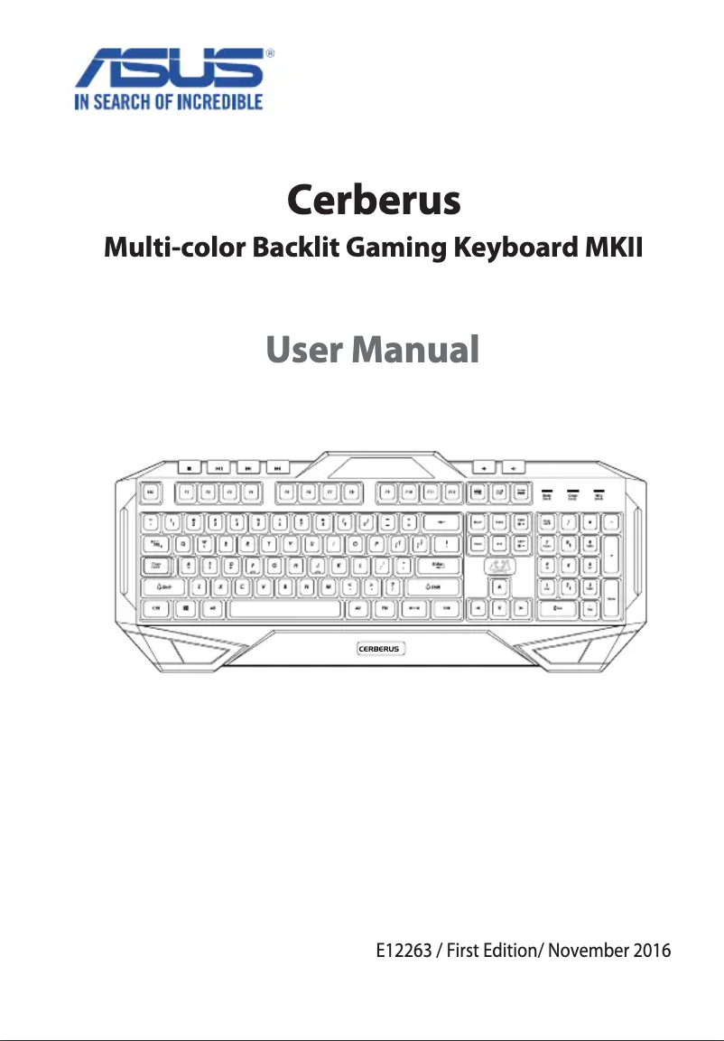 Image de la première page du manuel de l'appareil Cerberus MKII