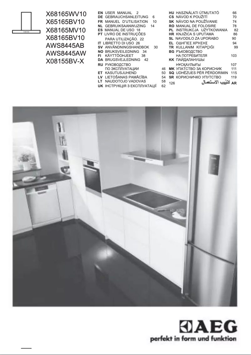 Page n°1 - Manuel utilisateur AEG X68165MV10