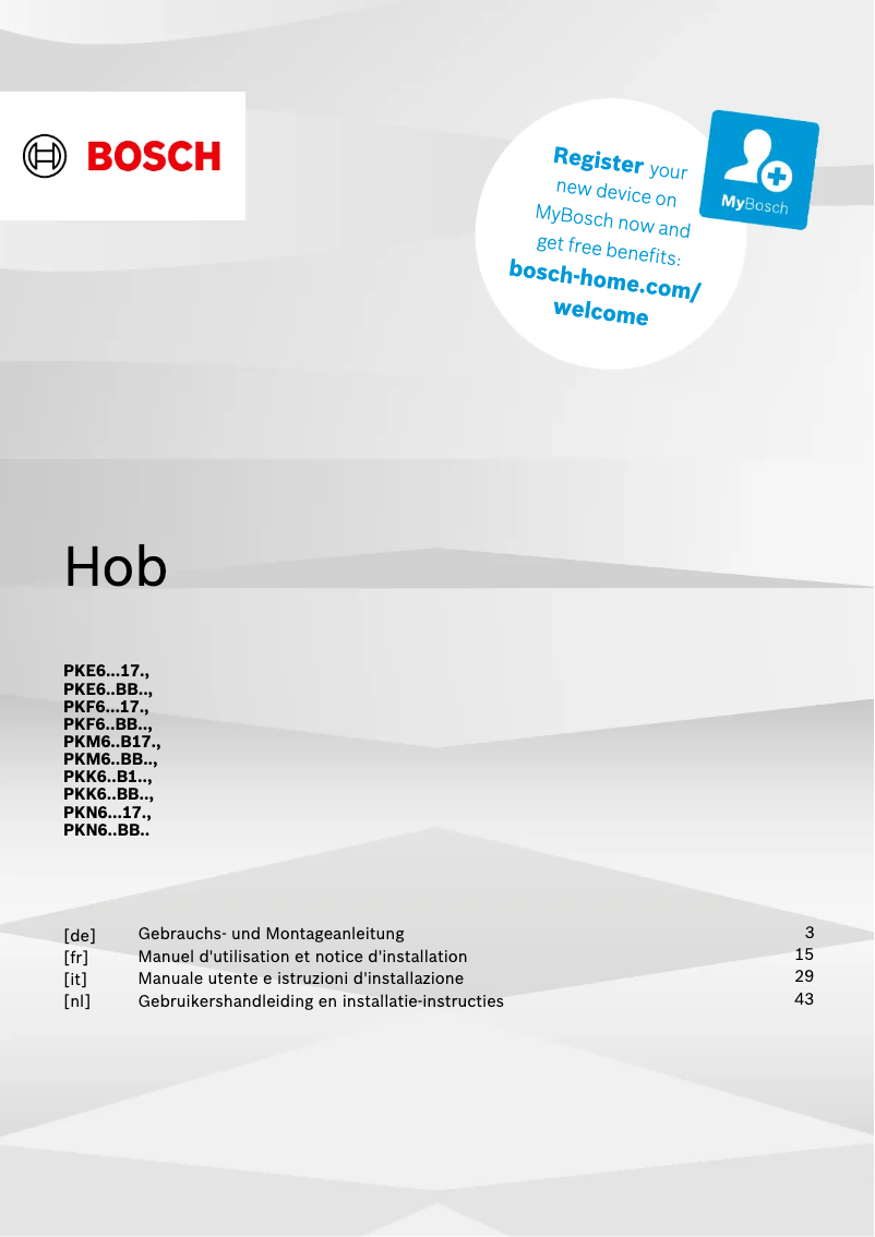 Página 1 del manual Manual de usuario Bosch HBD471AB61