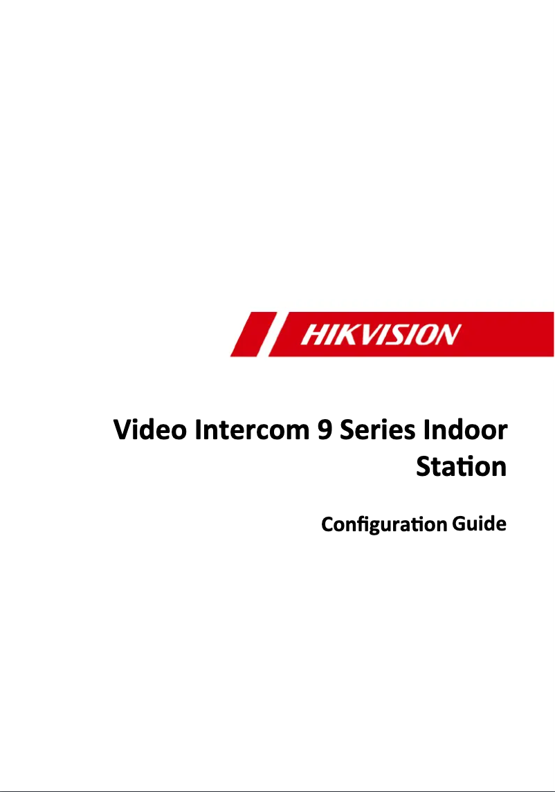 Página 1 del manual Manual de usuario Hikvision DS-KH9310-WTE1