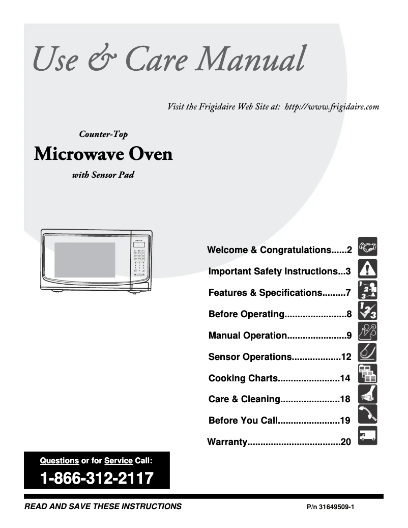 Image de la première page du manuel de l'appareil FFMO1611LB