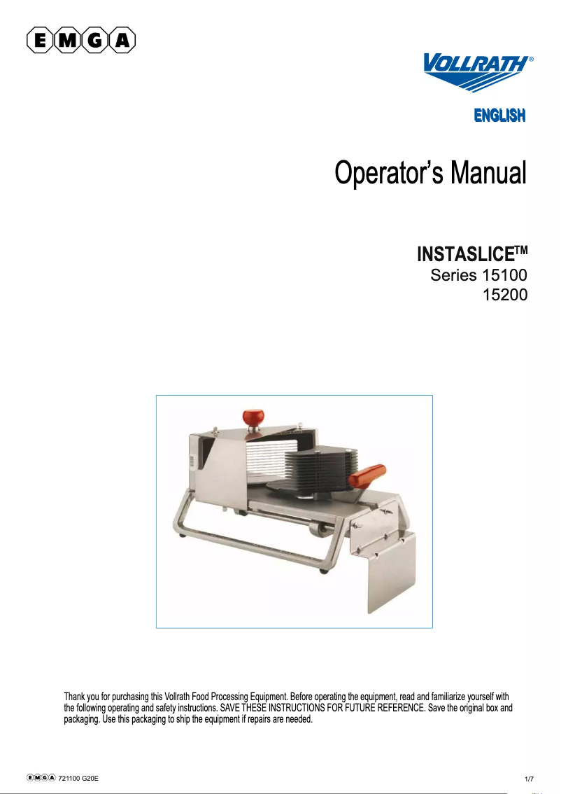 Página 1 del manual Manual de usuario Emga 721100
