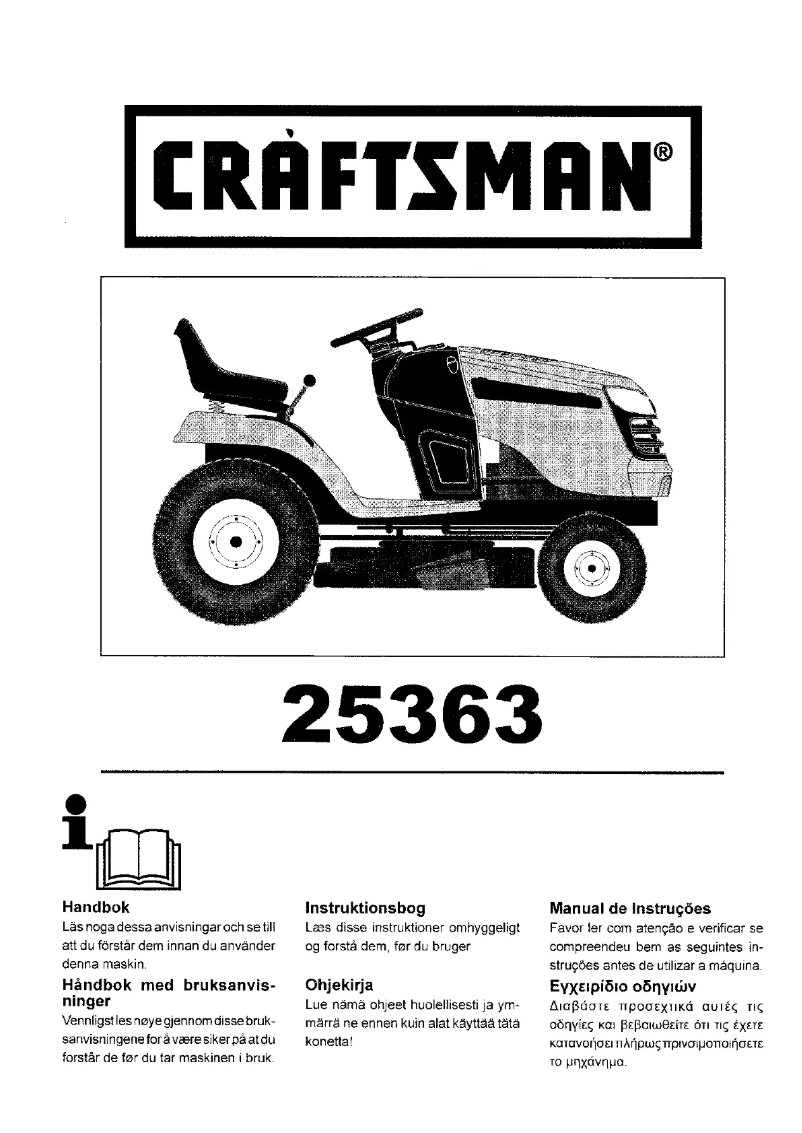 Página 1 del manual Manual de usuario Craftsman 25363