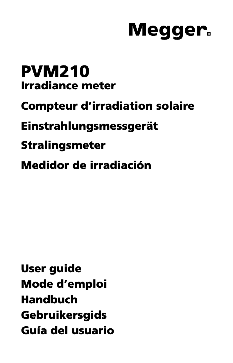 Image de la première page du manuel de l'appareil PVM210