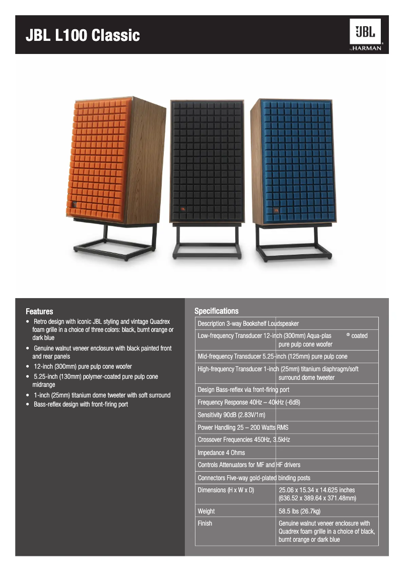 Image de la première page du manuel de l'appareil L100 Classic